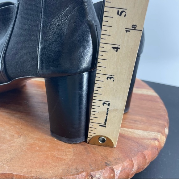 Aquatalia black leather heel booties Sz 11 - Picture 5 of 8